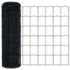 vidaXL Fence with Post Grey 0.6 x 10 m Steel and PVC