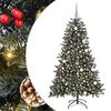 vidaXL Artificial Christmas Tree with 300 LEDs with Stand Green 180 cm