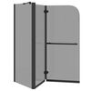 vidaXL Bi-Folding Shower Enclosure Dark Transparent 120 x 67 x 129 cm