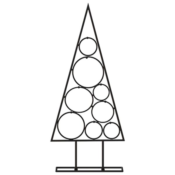 vidaXL Metal Christmas Tree for Decoration Black 60 cm