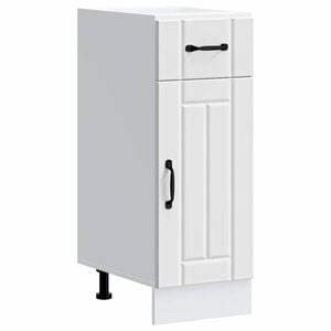 vidaXL Kitchen Base Cabinet "Lucca" White Engineered Wood