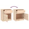 vidaXL Bedside Cabinets 2 pcs 40x31x50 cm Solid Pinewood