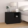 vidaXL Bedside Cabinet Black 60x36x45 cm Engineered Wood