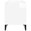 vidaXL Record Cabinet High Gloss White 74.5x38x48 cm Engineered Wood