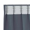 vidaXL Blackout Curtains with Rings 2 pcs Anthracite 140 x 140 cm