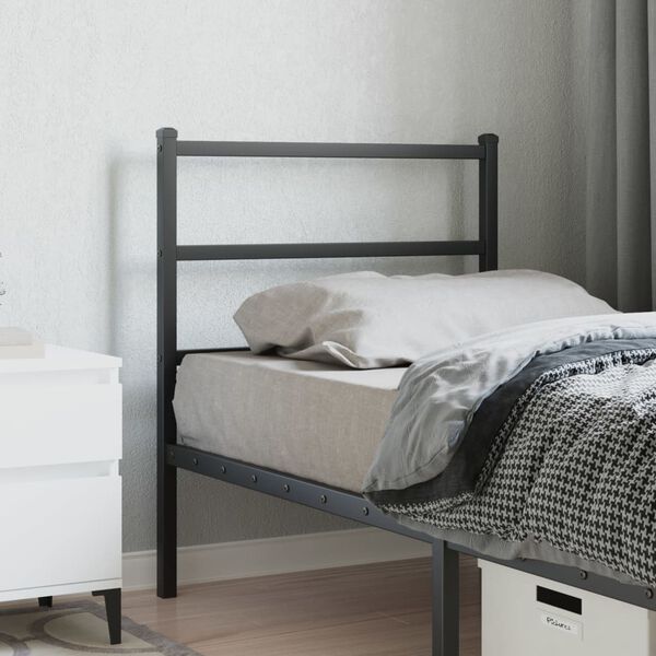 vidaXL Metal Replace Headboard Black 75 cm
