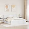 vidaXL Bed Frame with Headboard White 180 x 200 cm Solid Pine Wood