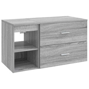 vidaXL Bathroom Furniture Set 2 pcs Grey Sonoma Engineered Wood