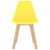 vidaXL Dining Chairs 2 pcs Yellow Plastic
