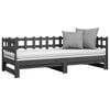 vidaXL Pull-out Day Bed without Mattress Grey 2x(90x200) cm