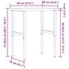vidaXL Workbench 80x60x(73-99.5) cm Solid Wood Acacia Rectangular