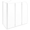 vidaXL Bath Enclosure 120x69x130 cm Tempered Glass Transparent
