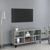 vidaXL TV Cabinet with Metal Legs Grey Sonoma 103.5x30x50 cm