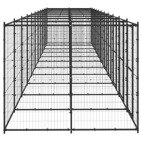 vidaXL Outdoor Dog Kennel Steel 26.62 m²