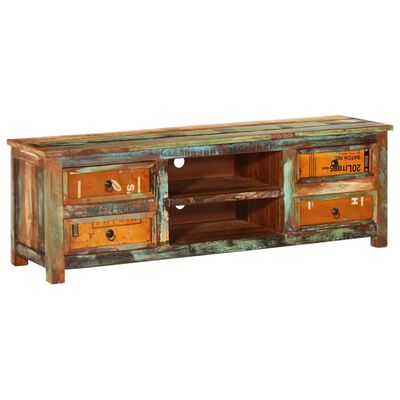 Reclaimed Wood TV Cabinet TV Stand 4 Drawers