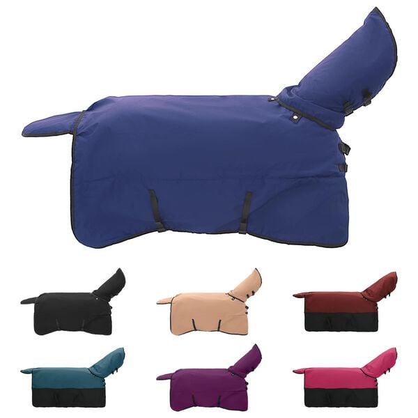 vidaXL Horse Blanket Full Navy Blue 155 cm Polyester