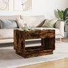 vidaXL Coffee Table with Infinity LED Smoked Oak 70x50x50 cm