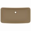 vidaXL Luxury Basin Rectangular Matt Cream 71x38 cm Ceramic