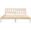 vidaXL Bed Frame with Headboard Brown 180 x 200 cm Solid Pine Wood