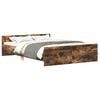vidaXL Bed Frame without Mattress Smoked Oak 150x200 cm