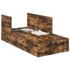 vidaXL Storage Bed Frame Smoked Oak 80 x 200 cm Engineered Wood
