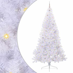 vidaXL Artificial Christmas Tree White 240 cm PVC and Steel