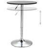 vidaXL Bar Table Black &Oslash;60 cm MDF