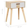 vidaXL Bedside Table with a Drawer 44x30x58.5 cm Solid Pinewood