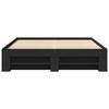 vidaXL Bed Frame without Mattress Black 150x200 cm King Size Engineered Wood