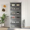 vidaXL Shoe Cabinet with Shelf Grey 80 x 35.5 x 180 cm Engineered wood