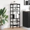 vidaXL Bookshelf Black Oak 40 x 29.5 x 115 cm Engineered Wood