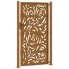 vidaXL Garden Gate 100x175 cm Weathering Steel Flame Design