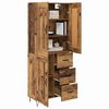 vidaXL Highboard Old Wood 69.5 x 34 x 180 cm Engineered Wood