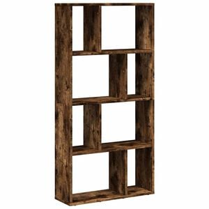 vidaXL Bookcase Smoked Oak 60x20x120,5 cm Engineered Wood
