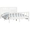 vidaXL Bed Frame without Mattress White Solid Wood Pine 120x200 cm