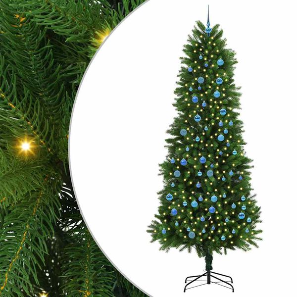 vidaXL Christmas Tree with 300 LEDs with Stand Green 240 cm PE
