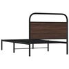 vidaXL Bed Frame Without Mattress 107x203 cm Brown Oak Engineered Wood