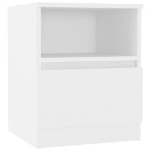 vidaXL Bed Cabinet White 40x40x50 cm Engineered Wood