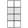 vidaXL Sliding Door Black 102.5x205 cm Tempered Glass and Aluminium