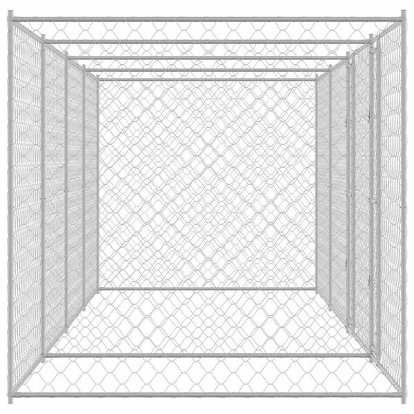 vidaXL Dog Cage Silver 800 x 200 x 200 cm Galvanised Steel