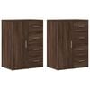 vidaXL Sideboards 2 pcs Brown Oak 59x39x80 cm Engineered Wood
