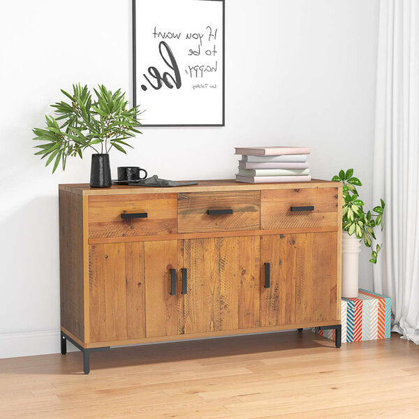 vidaXL Sideboard Brown 110x35x70 cm Solid Pinewood
