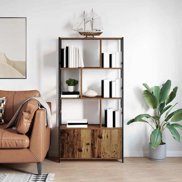 vidaXL Bookshelf Old wood 80 x 30 x 155.5 cm Engineered Wood