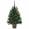 vidaXL Artificial Christmas Tree with 150 LEDs Green 75 cm PE and PVC