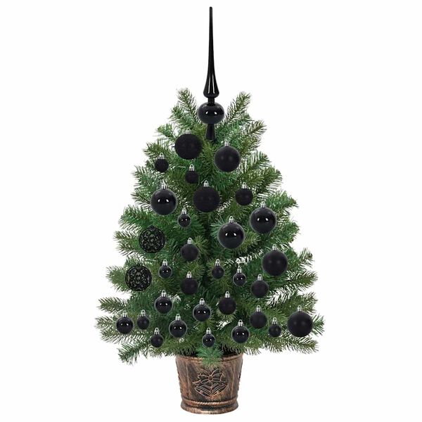 vidaXL Artificial Christmas Tree with 150 LEDs Green 75 cm PE and PVC