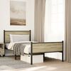 vidaXL Metal Bed Frame without Mattress Sonoma Oak 100x200 cm