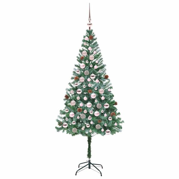 vidaXL Artificial Christmas Tree with Stand Green 180 cm PVC and Steel