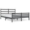 vidaXL Bed Frame without Mattress Solid Wood Pine 140x190 cm Grey
