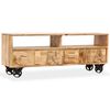 vidaXL TV Cabinet Solid Mango Wood 120x30x48 cm