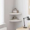 vidaXL Wall Corner Shelves 2 pcs Oak and White 35x35x3.8 cm MDF